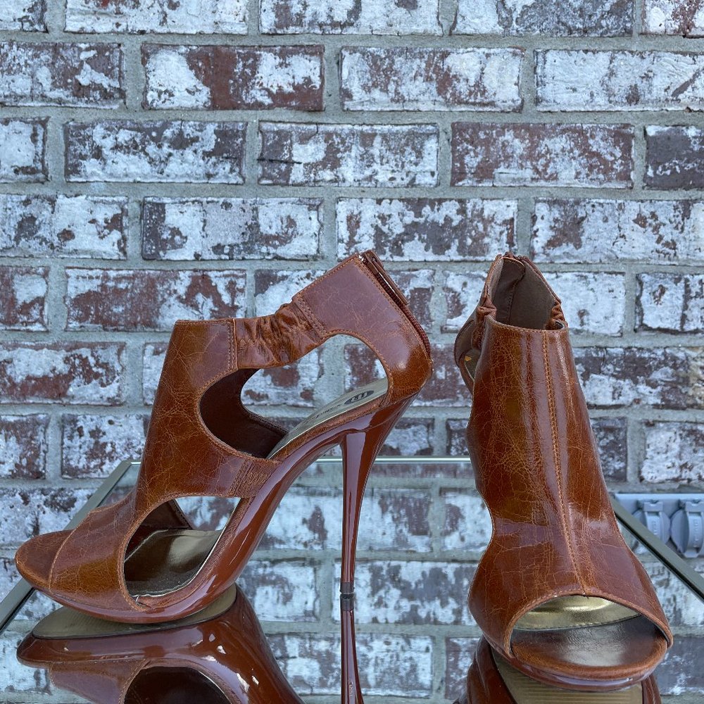 Michael Antonio brown/orange high heels